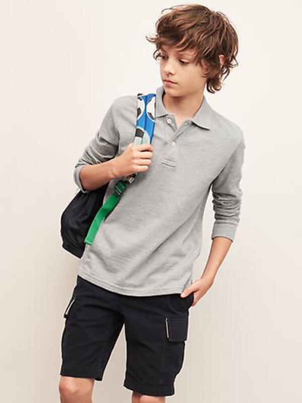 Áo dài tay cổ lọ màu xám chuột